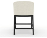 Canadel Modern Angle Counter Stool in Dark Smoke, TW Fabric, back view