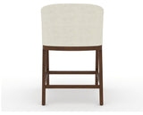 Canadel Modern Angle Counter Stool in Cognac Washed, TW Fabric, back view