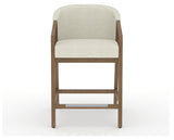 Canadel Modern Angle Counter Stool in Pecan Washed, TW Fabric, front view