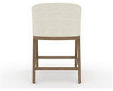 Canadel Modern Angle Counter Stool in Pecan Washed, TW Fabric, back view