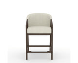 Canadel Modern Angle Counter Stool in Hazelnut Washed, TW Fabric, front view
