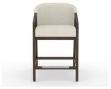 Canadel Modern Angle Counter Stool in Hazelnut Washed, TW Fabric, front view