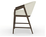 Canadel Modern Angle Counter Stool in Hazelnut Washed, TW Fabric, side view