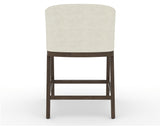 Canadel Modern Angle Counter Stool in Hazelnut Washed, TW Fabric, back view
