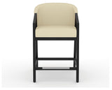 Canadel Modern Angle Counter Stool in Dark Smoke, XZ Faux Leather, front view