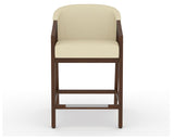 Canadel Modern Angle Counter Stool in Cognac Washed, XZ Faux Leather, front view