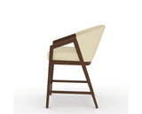 Canadel Modern Angle Counter Stool in Cognac Washed, XZ Faux Leather, side view