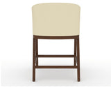 Canadel Modern Angle Counter Stool in Cognac Washed, XZ Faux Leather, back view