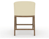 Canadel Modern Angle Counter Stool in Pecan Washed, XZ Faux Leather, back view