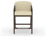 Canadel Modern Angle Counter Stool in Hazelnut Washed, XZ Faux Leather, front view