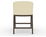Canadel Modern Angle Counter Stool in Hazelnut Washed, XZ Faux Leather, back view