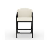 Canadel Modern Angle Counter Stool in Dark Smoke, YJ Faux Leather, front view