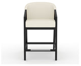 Canadel Modern Angle Counter Stool in Dark Smoke, YJ Faux Leather, front view