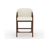 Canadel Modern Angle Counter Stool in Cognac Washed, YJ Faux Leather, front view