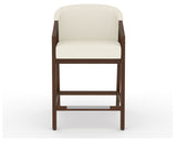 Canadel Modern Angle Counter Stool in Cognac Washed, YJ Faux Leather, front view