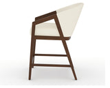 Canadel Modern Angle Counter Stool in Cognac Washed, YJ Faux Leather, side view