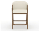 Canadel Modern Angle Counter Stool in Pecan Washed, YJ Faux Leather, front view
