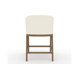 Canadel Modern Angle Counter Stool in Pecan Washed, YJ Faux Leather, back view