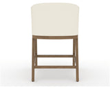 Canadel Modern Angle Counter Stool in Pecan Washed, YJ Faux Leather, back view