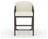 Canadel Modern Angle Counter Stool in Hazelnut Washed, YJ Faux Leather, front view