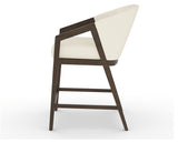 Canadel Modern Angle Counter Stool in Hazelnut Washed, YJ Faux Leather, side view