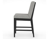 Canadel Modern Box Back Counter Stool in Dark Smoke, 7C Fabric, side view