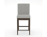 Canadel Modern Box Back Counter Stool in Hazelnut Washed, 7C Fabric, front view
