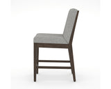 Canadel Modern Box Back Counter Stool in Hazelnut Washed, 7C Fabric, side view