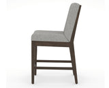 Canadel Modern Box Back Counter Stool in Hazelnut Washed, 7C Fabric, side view