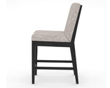 Canadel Modern Box Back Counter Stool in Dark Smoke, FP Crypton®, side view