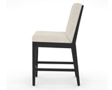 Canadel Modern Box Back Counter Stool in Dark Smoke, FT InsideOut®, side view