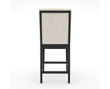 Canadel Modern Box Back Counter Stool in Dark Smoke, FT InsideOut®, back view