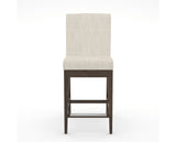 Canadel Modern Box Back Counter Stool in Hazelnut Washed, FT InsideOut®, front view