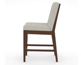 Canadel Modern Box Back Counter Stool in Cognac Washed, TB Fabric, side view