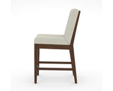 Canadel Modern Box Back Counter Stool in Cognac Washed, TW Fabric, side view
