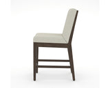 Canadel Modern Box Back Counter Stool in Hazelnut Washed, TW Fabric, side view