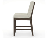 Canadel Modern Box Back Counter Stool in Hazelnut Washed, TW Fabric, side view