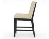 Canadel Modern Box Back Counter Stool in Dark Smoke, XZ Faux Leather, side view