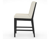 Canadel Modern Box Back Counter Stool in Dark Smoke, YJ Faux Leather, side view