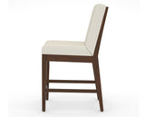 Canadel Modern Box Back Counter Stool in Cognac Washed, YJ Faux Leather, side view