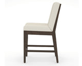 Canadel Modern Box Back Counter Stool in Hazelnut Washed, YJ Faux Leather, side view
