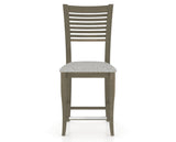 Canadel Upholstered Counter Stool 8229 in 7C Fabric and 08 Shadow and Fixed Base, front view