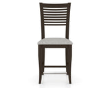 Canadel Upholstered Counter Stool 8229 in 7C Fabric and 59 Davy's Grey and Fixed Base, front view