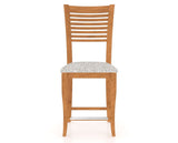 Canadel Upholstered Counter Stool 8229 in FP Crypton® and 01 Honey Washed and Fixed Base, front view