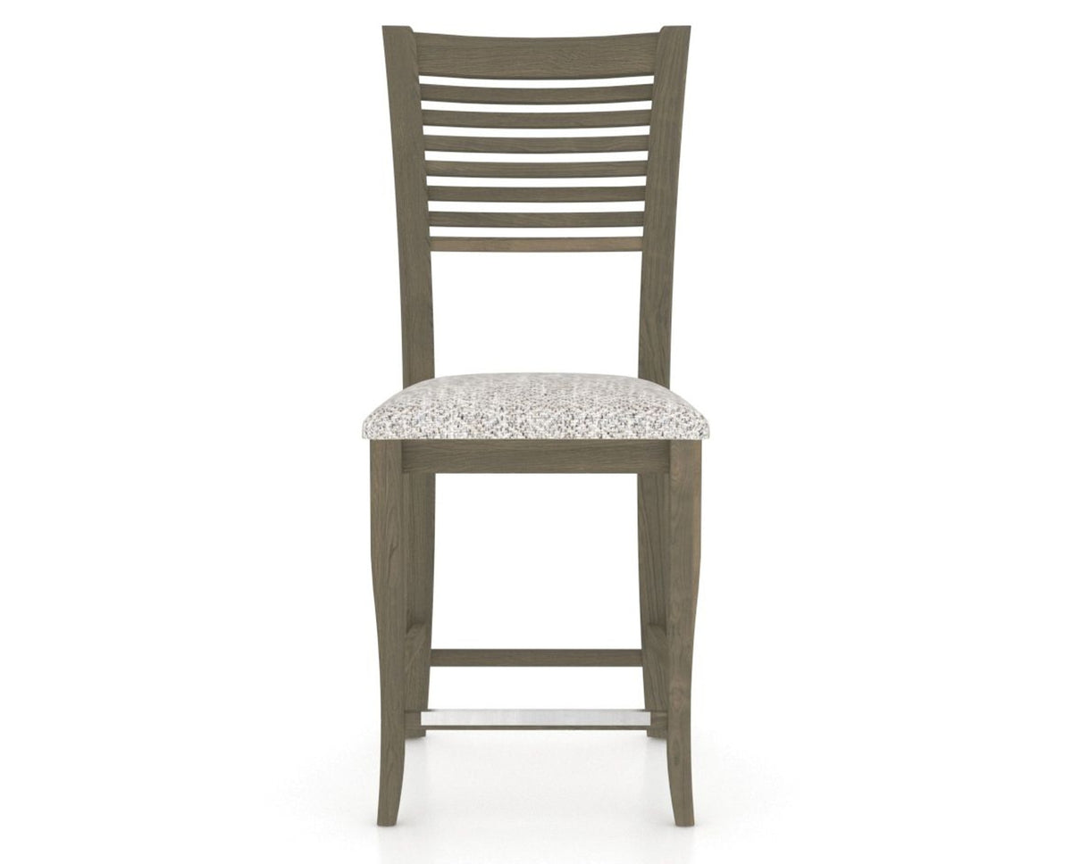 Canadel Upholstered Counter Stool 8229 in FP Crypton® and 08 Shadow and Fixed Base, front view