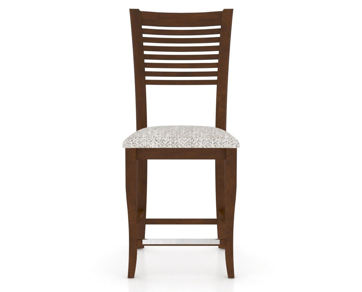 Canadel Upholstered Counter Stool 8229 in FP Crypton® and 19 Cognac Washed and Fixed Base, front view