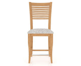 Canadel Upholstered Counter Stool 8229 in FP Crypton® and 20 Caramel Washed and Fixed Base, front view