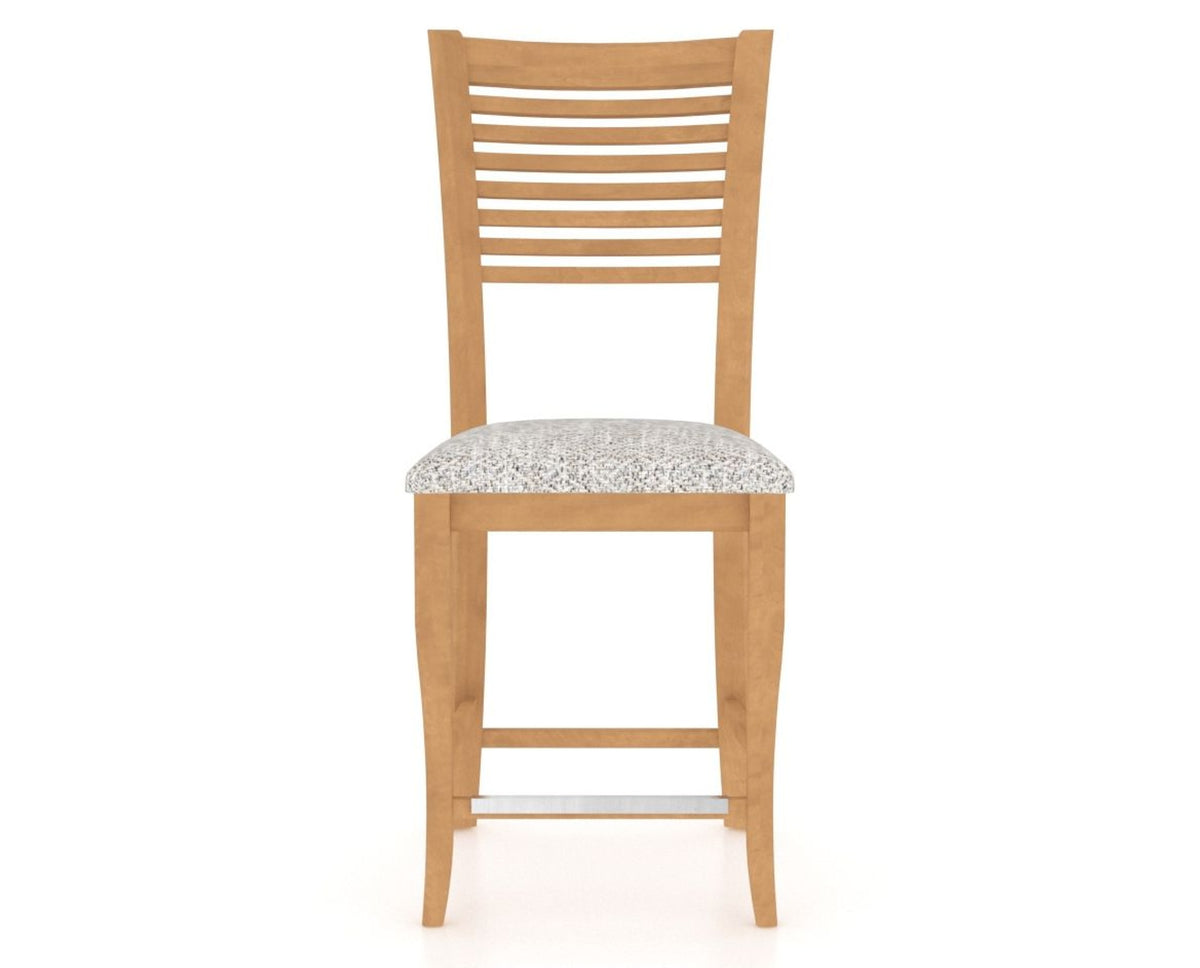 Canadel Upholstered Counter Stool 8229 in FP Crypton® and 20 Caramel Washed and Fixed Base, front view
