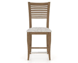 Canadel Upholstered Counter Stool 8229 in FP Crypton® and 25 Pecan Washed and Fixed Base, front view