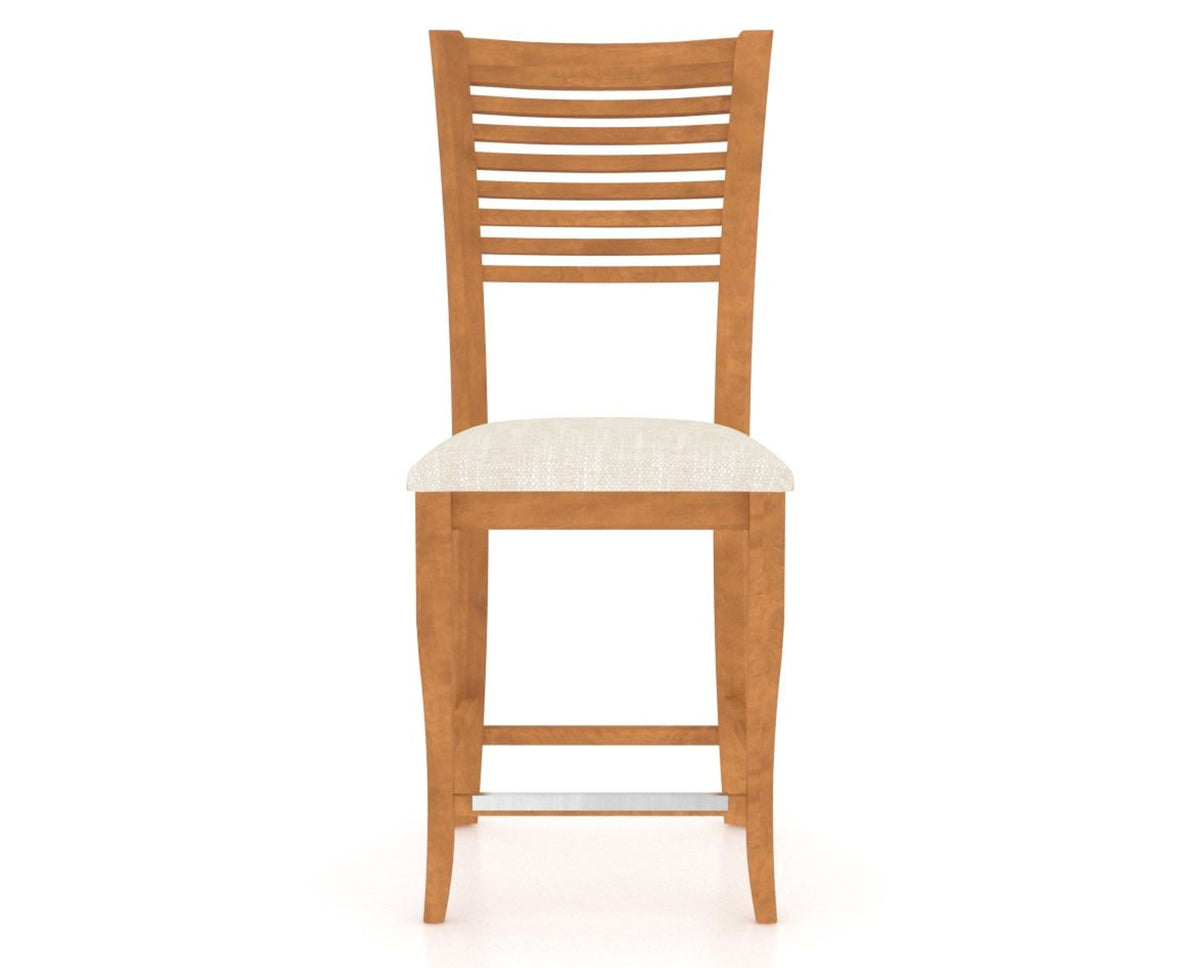 Canadel Upholstered Counter Stool 8229 in FT InsideOut® and 01 Honey Washed and Fixed Base, front view